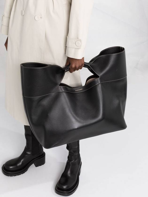 The Bow Large Tote Bag Black - ALEXANDER MCQUEEN - BALAAN 3