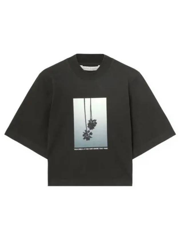 Mirage Boxy Short Sleeve T-Shirt Black - PALM ANGELS - BALAAN 2