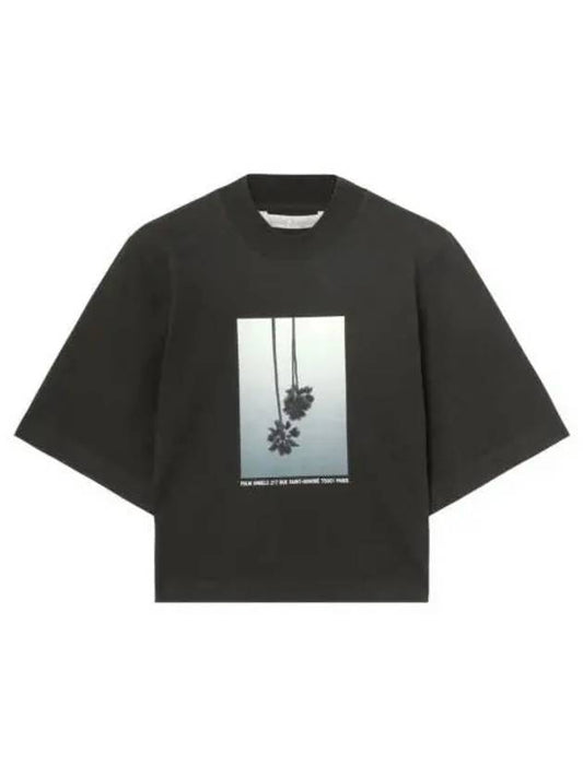 Mirage Boxy Short Sleeve T-Shirt Black - PALM ANGELS - BALAAN 2