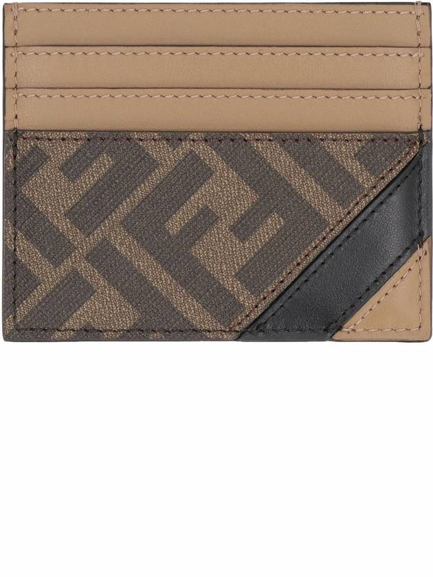 FF Logo Card Wallet Brown - FENDI - BALAAN 3