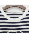 Kids Logo Embroidered Striped Short Sleeve T Shirt 12Y 14Y Blue White 8C00009 89AGB F07 - MONCLER - BALAAN 5