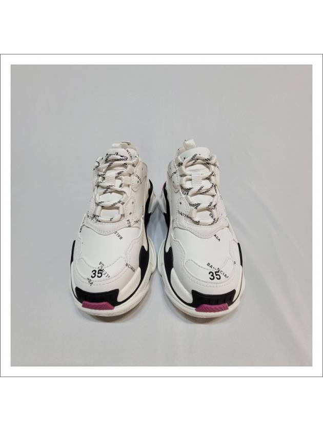 Triple S All Over Logo Low Top Sneakers Pink White - BALENCIAGA - BALAAN 5