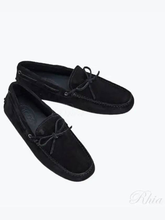 Men's Gommino Suede Driving Shoes Black - TOD'S - BALAAN 2