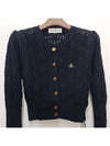 Samantha Cropped Cardigan Black - VIVIENNE WESTWOOD - BALAAN 4