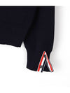 Milano Stitch Sprite Armband Cotton V-neck Cardigan Navy - THOM BROWNE - BALAAN 10