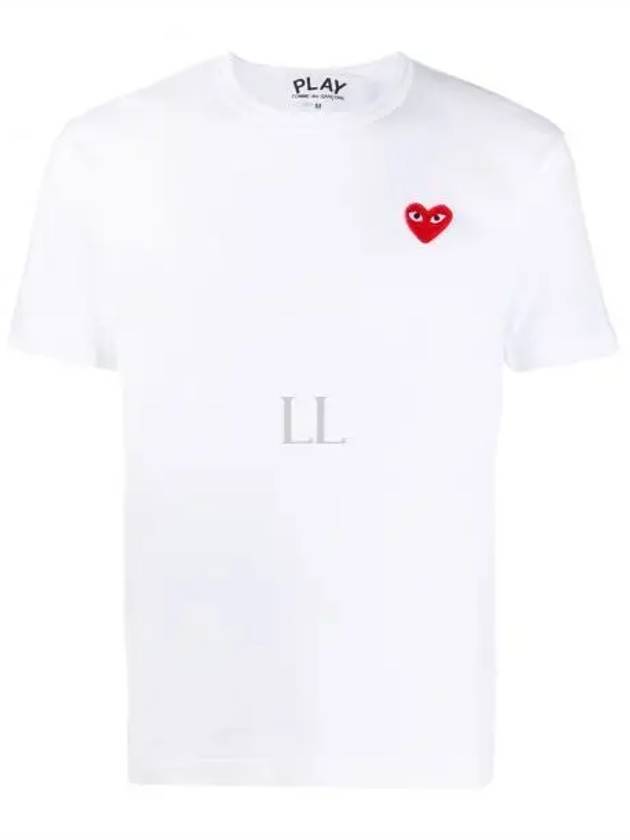 Play Red Heart Waffen Short Sleeve T-Shirt White P1 T108 2 - COMME DES GARCONS - BALAAN 2