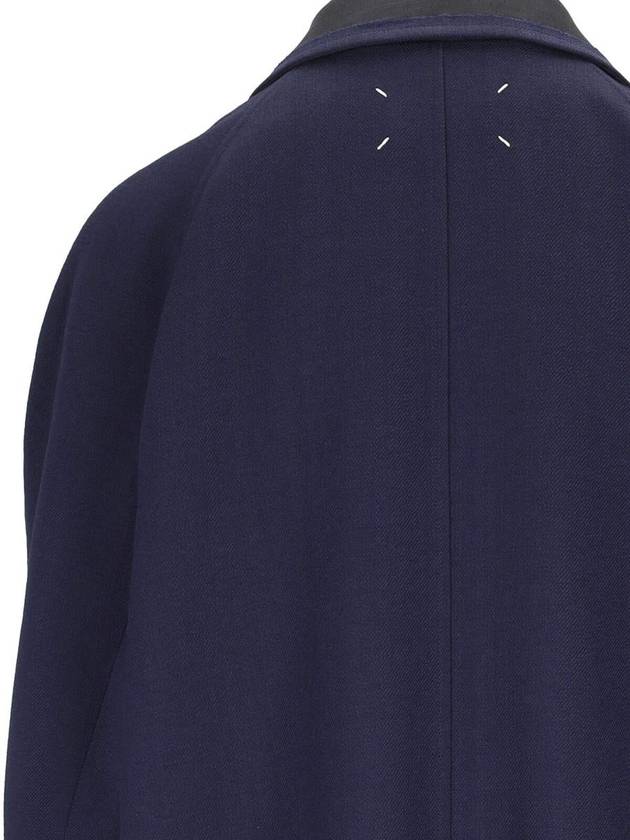 Wool Viscose Single Coat Navy - MAISON MARGIELA - BALAAN 5