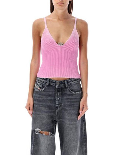 M Laila Faded Ribbed Knit Sleeveless Pink - DIESEL - BALAAN 2