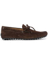 Men's City Gommino Suede Driving Shoes Brown - TOD'S - BALAAN 1