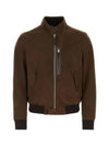 Men's Harrington Light Zip-Up Suede Jacket Brown - TOM FORD - BALAAN 2