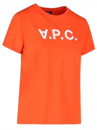 VPC Logo Organic Cotton Short Sleeve T-Shirt Orange - A.P.C. - BALAAN 3