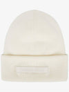 Logo Wool Beanie White - CANADA GOOSE - BALAAN 2