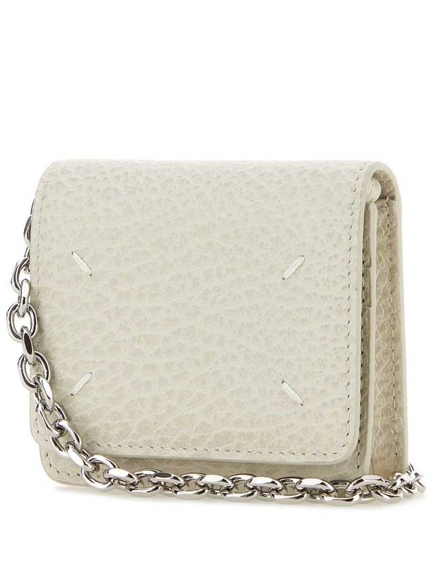 Embroidery Logo Chain Cald Wallet Ivory - MAISON MARGIELA - BALAAN 3