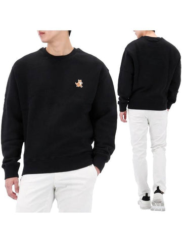 Speedy Fox Patch Comfort Sweatshirt MM00313KM0307 BLACK - MAISON KITSUNE - BALAAN 1