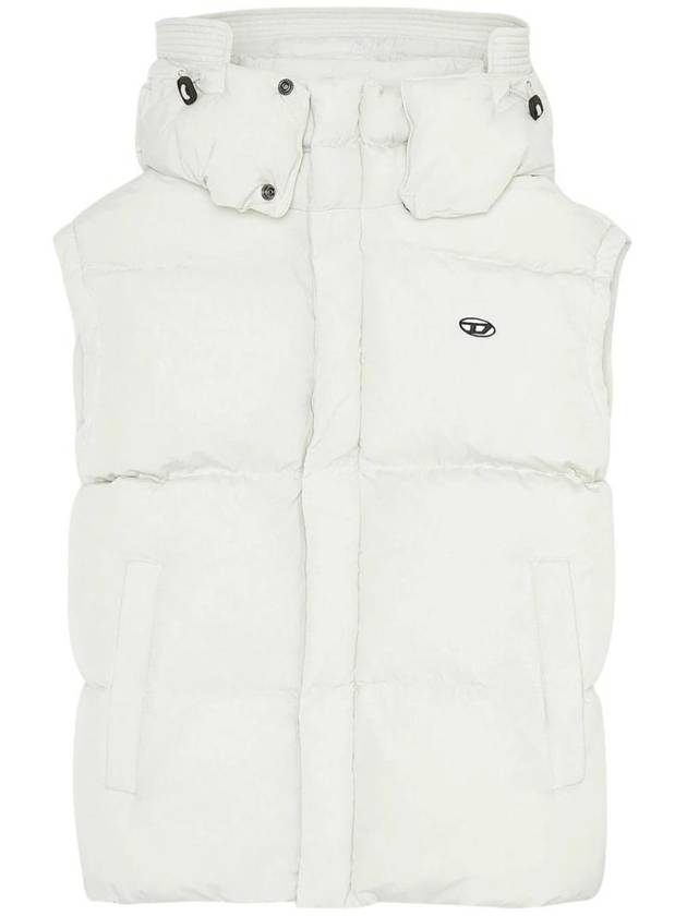 W Rolfys Sl Recycled Nylon Taslan Down Vest White - DIESEL - BALAAN 1