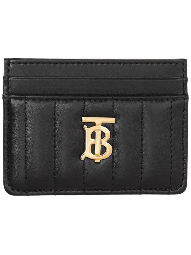 Quilted Leather Lola Card Case Black Light Gold - BURBERRY - BALAAN 2