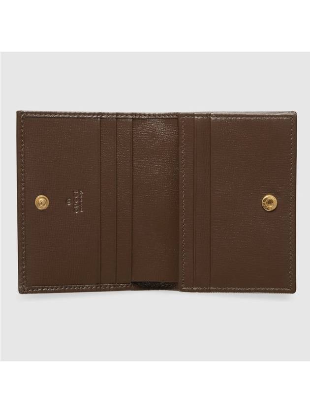 Horsebit 1955 Bifold Card Wallet Brown - GUCCI - BALAAN 3