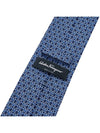 Gancini Print Silk Tie Blue Marine - SALVATORE FERRAGAMO - BALAAN 8