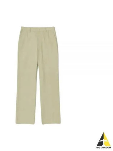 24 WASHED HARD TWIST CANVAS PANTS KHAKI BEIGE A24SP03OC - AURALEE - BALAAN 1