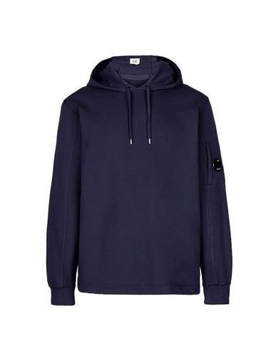 Men's Lens Wappen Fleece Hoodie Navy - CP COMPANY - BALAAN 1