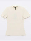 FF Viscose Short Sleeve Knit Top White - FENDI - BALAAN 2