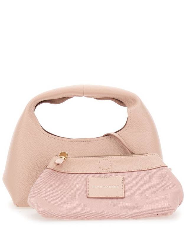 'The Mini Sack' Pink Handbag With Logo Lettering On The Front In Leather Woman - MARC JACOBS - BALAAN 3