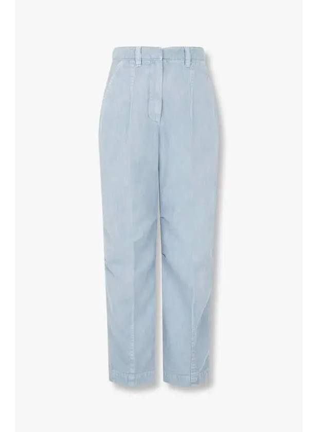 Women s Logo Label Garment Dye Dart Pants Light Blue - BRUNELLO CUCINELLI - BALAAN 1