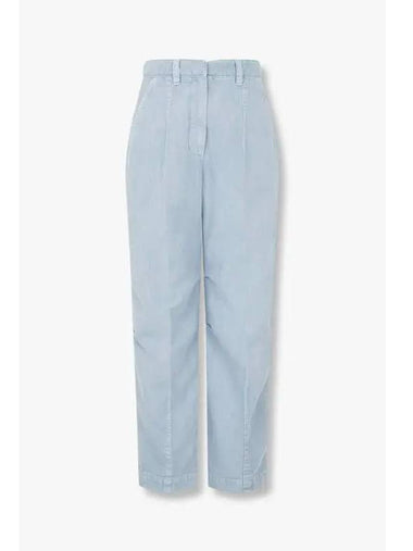 10 ePoint Women s Logo Label Garment Dye Dart Pants Light Blue - BRUNELLO CUCINELLI - BALAAN 1