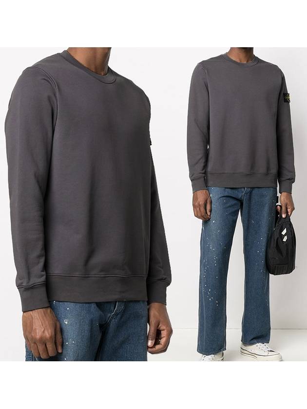 Men's Wappen Patch Sweatshirt Charcoal - STONE ISLAND - BALAAN 2