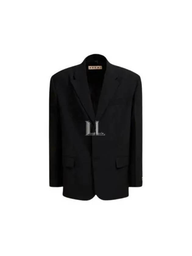 2 Button Single Regular Fit Jacket Black - MARNI - BALAAN 2