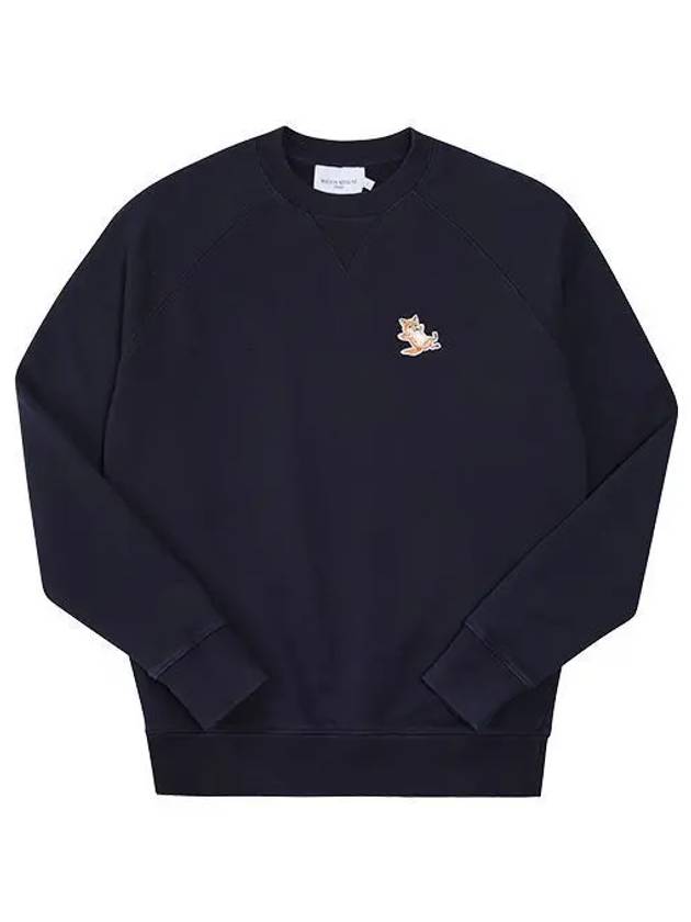 Chillax Fox Patch Classic Sweatshirt Navy - MAISON KITSUNE - BALAAN 2