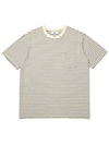 STRIPED POCKET LOOSE T SHIRT ECRU - ROLLING STUDIOS - BALAAN 1