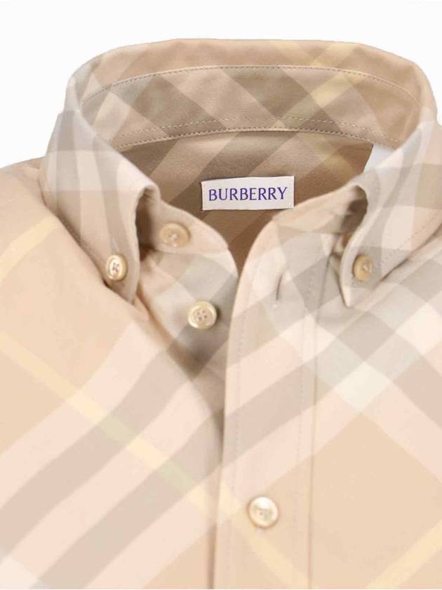 Vintage Check Cotton Long Sleeve Shirt Beige - BURBERRY - BALAAN 5