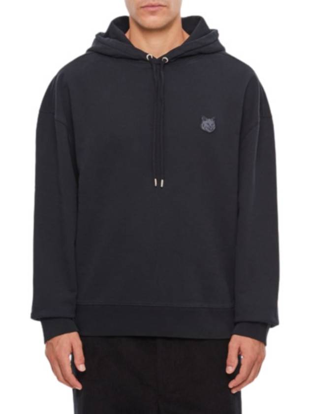 Bold Fox Head Patch Oversize Hoodie Black - MAISON KITSUNE - BALAAN 3