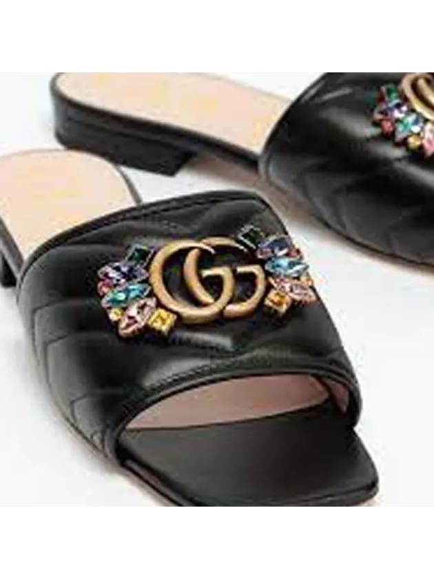 Double G Matelasse Slide Sandals Black - GUCCI - BALAAN 2