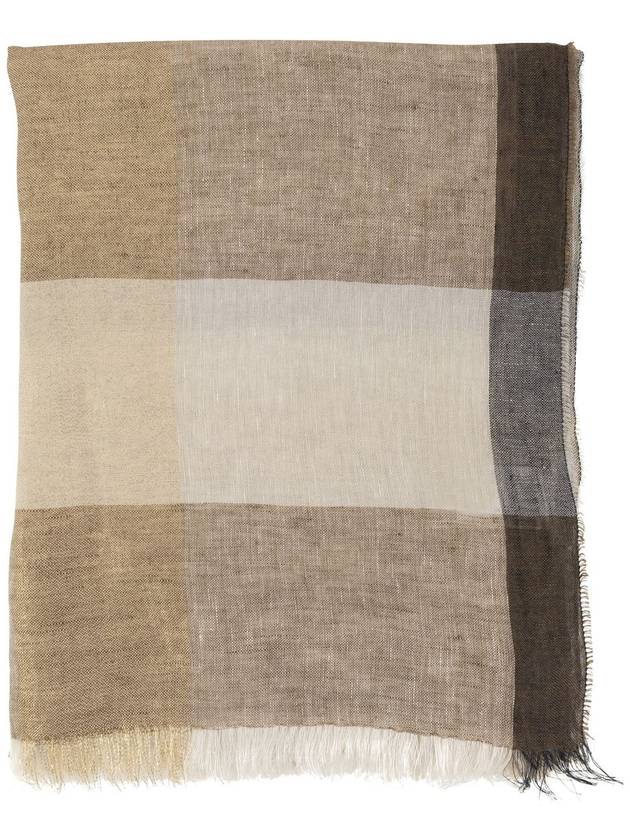 Linen, viscose and lurex blend bob scarf - PESERICO - BALAAN 2