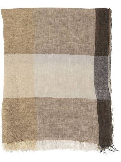 Linen, viscose and lurex blend bob scarf - PESERICO - BALAAN 2