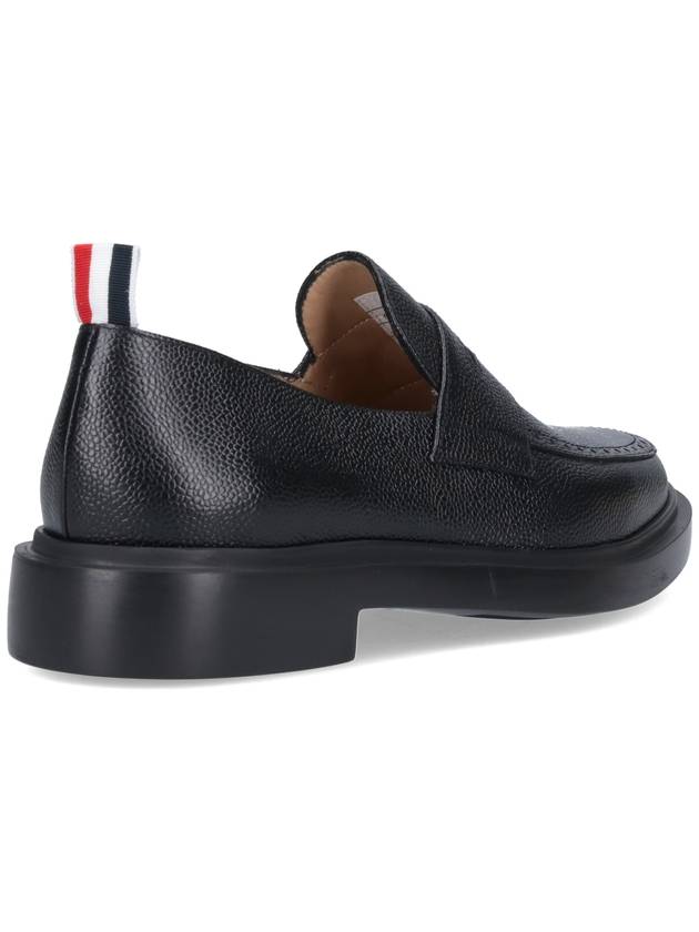 Pebble Grain Rubber Sole Penny Loafer Black - THOM BROWNE - BALAAN 5