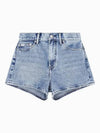 JEANS Women s Light Blue High Rise Denim Shorts J223957 1AA - CALVIN KLEIN - BALAAN 2