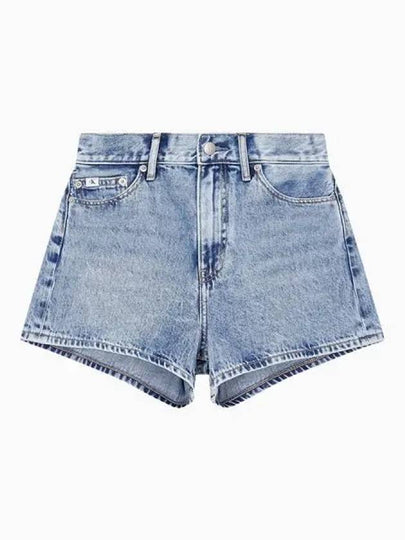 Jeans High Rise Denim Shorts Light Blue - CALVIN KLEIN - BALAAN 2