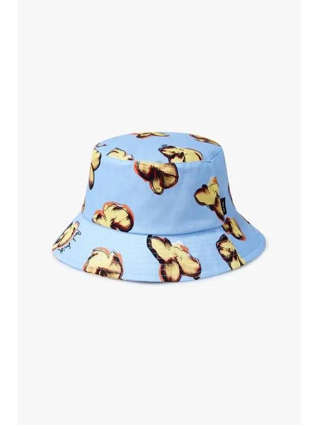 Orchid Print Cotton Bucket Hat Blue - PAUL SMITH - BALAAN 1