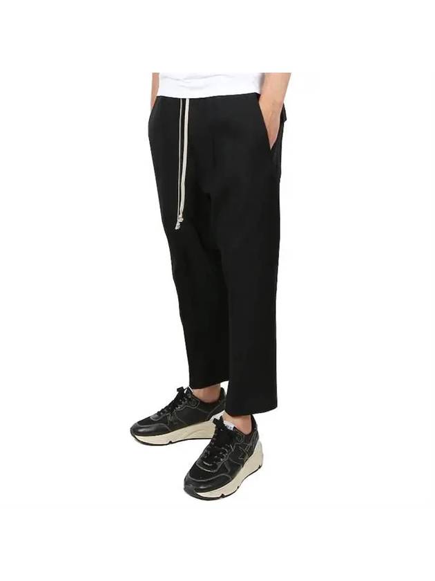 Drawstring Crop Baggy Pants Black - RICK OWENS - BALAAN 2