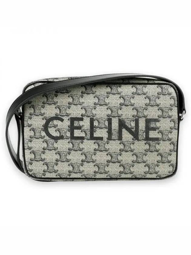 Triomphe Logo Print Medium Messenger Bag Beige - CELINE - BALAAN 2