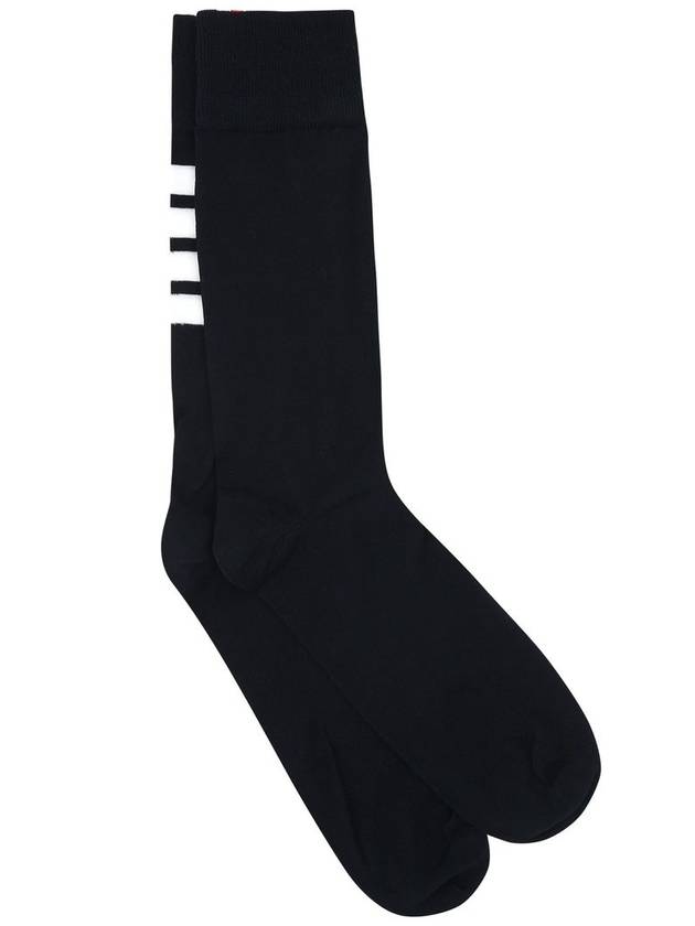 Men's Diagonal Light Weight Midi Socks Navy - THOM BROWNE - BALAAN 2