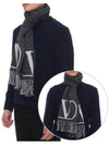 Men s V Logo Wool Cashmere Muffler 5Y2ER033 DMA ZJB 24F - VALENTINO - BALAAN 2