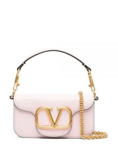 Gold Hardware V Logo Shoulder Bag Pink - VALENTINO - BALAAN 2