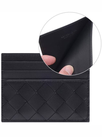 Intrecciato Leather Card Wallet Black - BOTTEGA VENETA - BALAAN 2