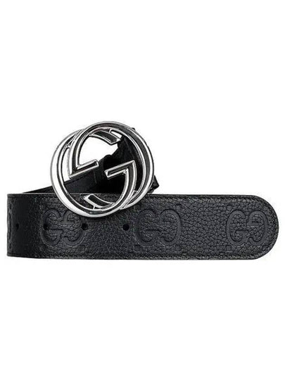 Interlocking G Large Belt Black - GUCCI - BALAAN 2