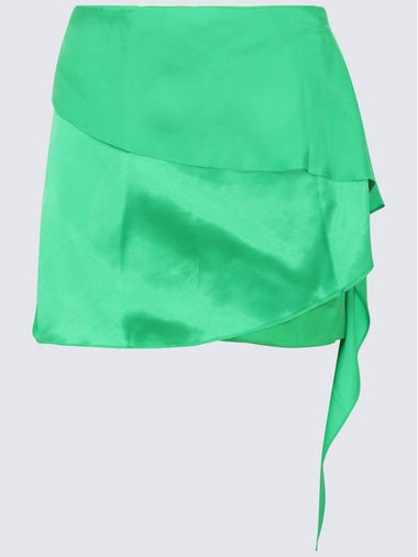 Gauge81 Green Silk Himeji Mini Skirt - GAUGE81 - BALAAN 1