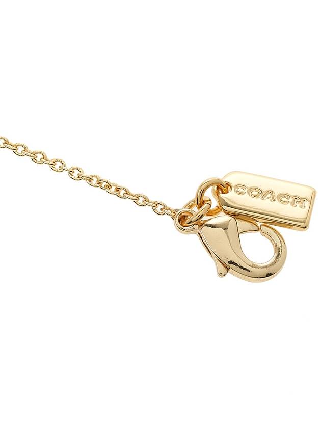 Signature Crystal Necklace Gold - COACH - BALAAN 6